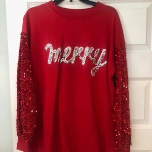 NWOT - MERRY Sequined Oversized Tunic (Size Small - oversized fit)